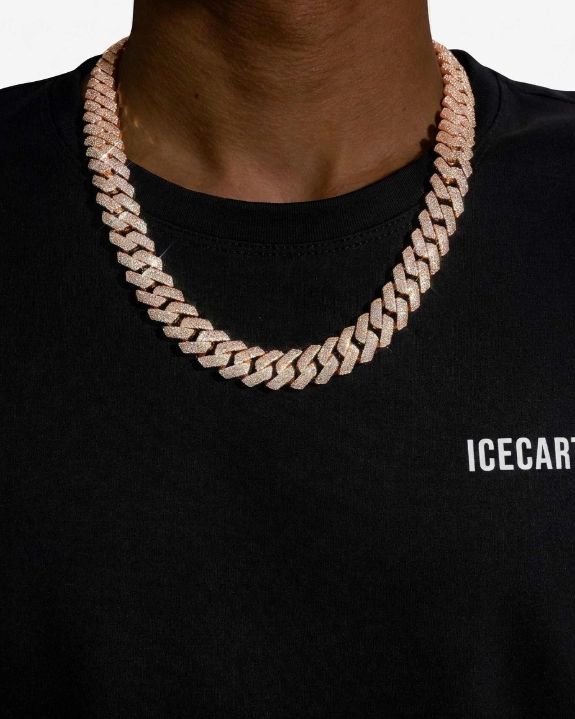 15mm 4-Row Moissanite Cuban Link Chain 14K White Gold - IceCartel™