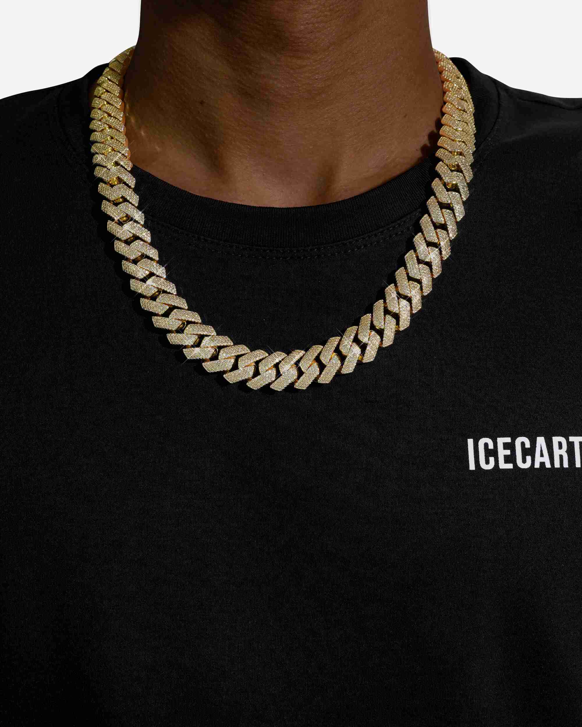15mm 4-Row Moissanite Cuban Link Chain 14K White Gold - IceCartel™
