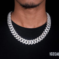 4-row 15mm moissanite cuban link chain icecartel model