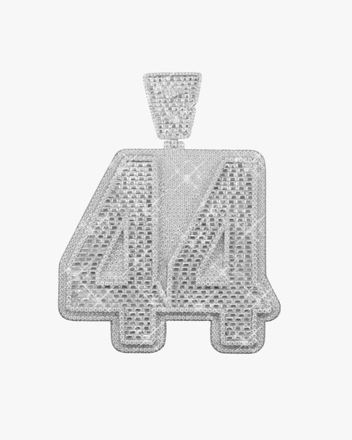 "44" Custom Moissanite Pendant 14K Gold 1