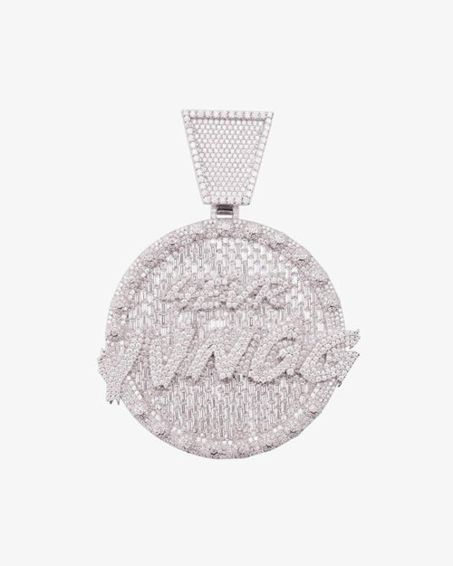 4EVR YVNGG Custom Moissanite Circle Pendant 14K White Gold 3