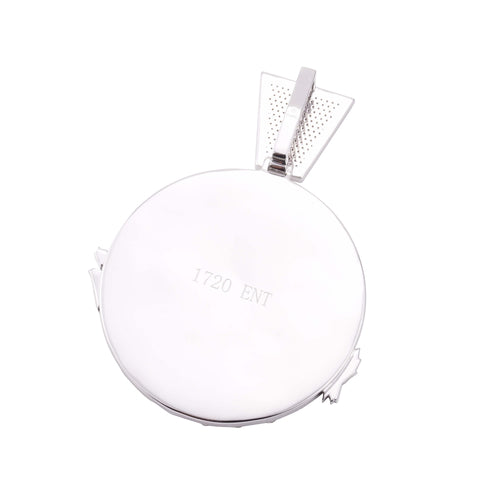 4EVR YVNGG Custom Moissanite Circle Pendant 14K White Gold 5