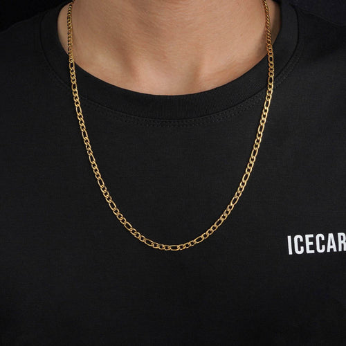 4mm Figaro chain 14k yellow gold icecartel model