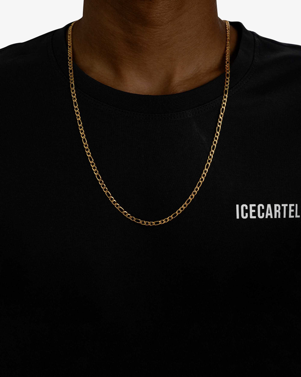 4mm Figaro chain 14k yellow gold icecartel new model