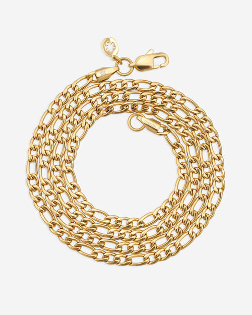 4mm Figaro chain 14k yellow gold icecartel new top