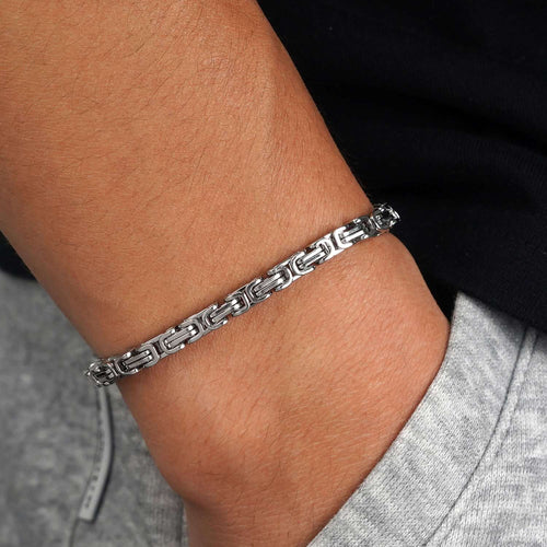 4mm byzantine bracelet 14k white gold icecartel model