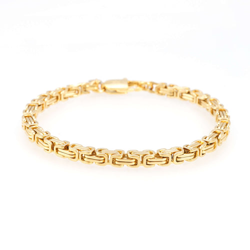 4mm byzantine bracelet 14k yellow gold icecartel main