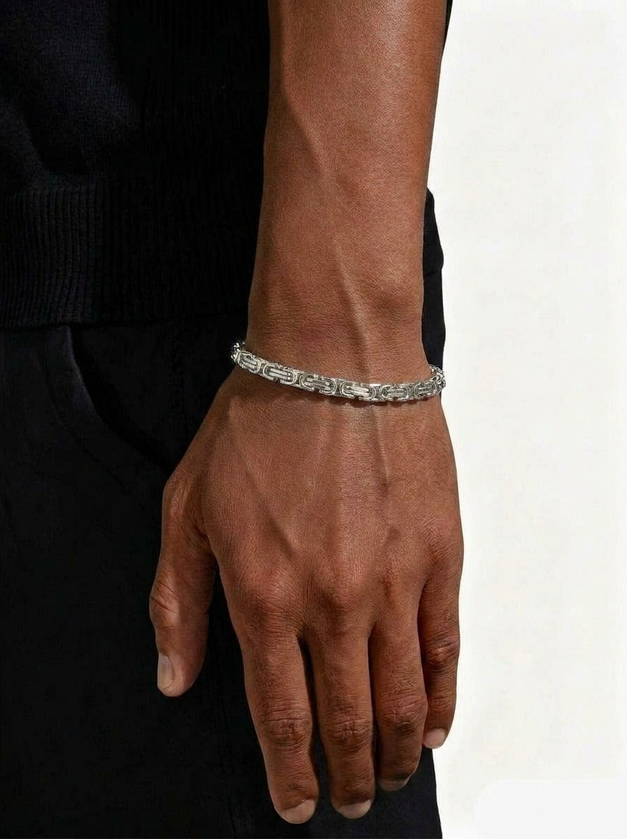 4mm byzantine bracelet silver icecartel px white model new
