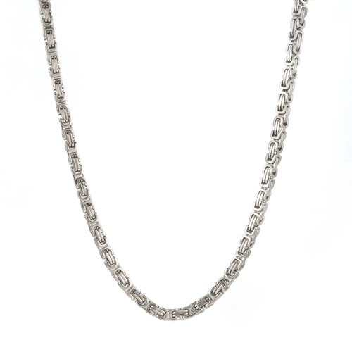 4mm byzantine chain 14k white gold icecartel