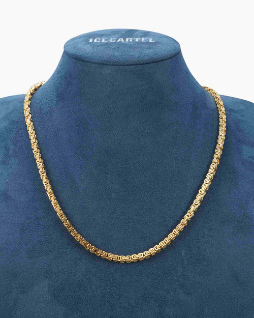 4mm byzantine chain silver icecartel yellow display