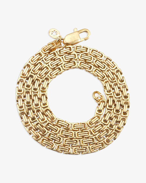 4mm byzantine chain silver icecartel yellow top