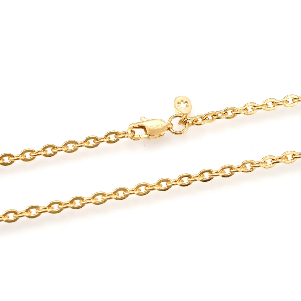 4mm cabe chain 14k yellow gold icecartel lock