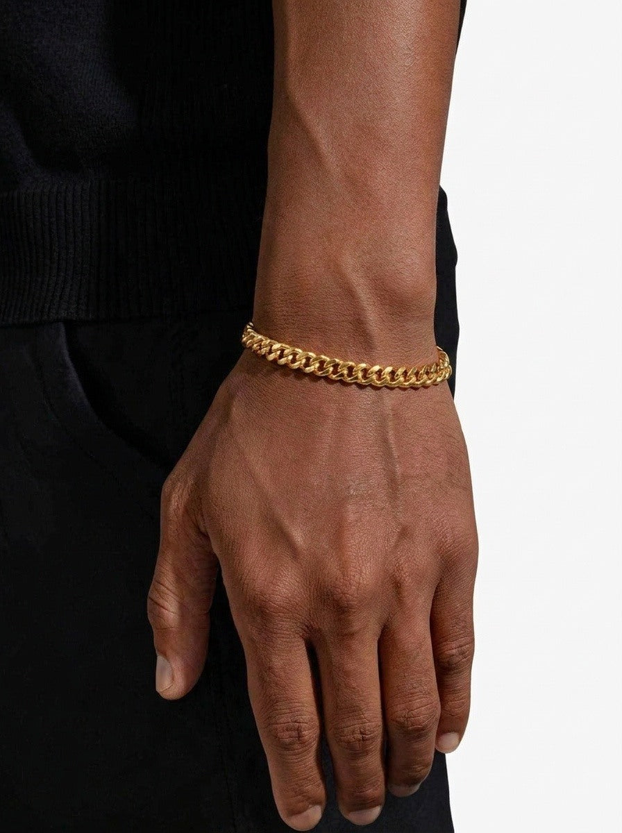 4mm cuban link bracelet 14k gold icecartel model new