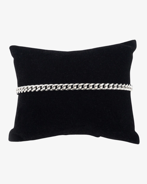 4mm cuban link bracelet 14k white gold icecartel pillow new