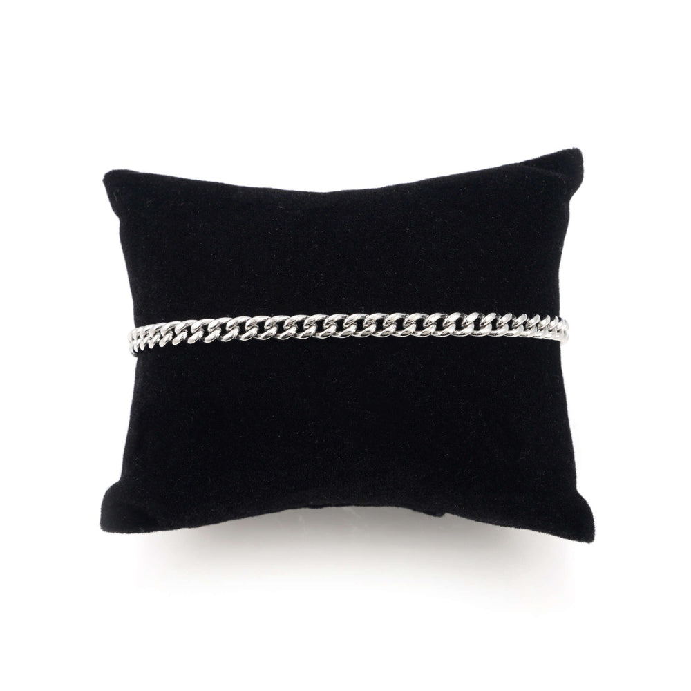 4mm cuban link bracelet 14k white gold icecartel pillow