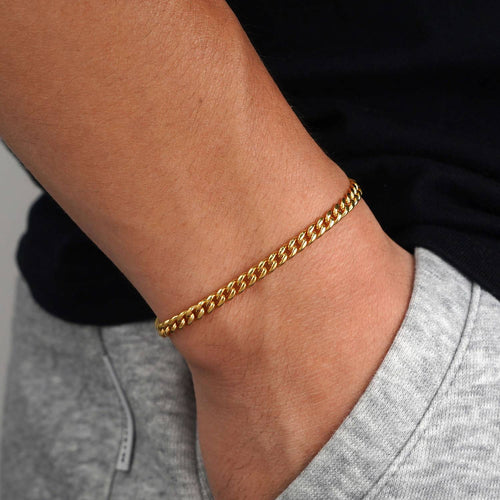 4mm cuban link bracelet 14k yellow gold icecartel model