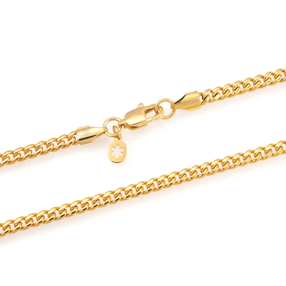 4mm cuban link chain 14k yellow gold icecartel lock