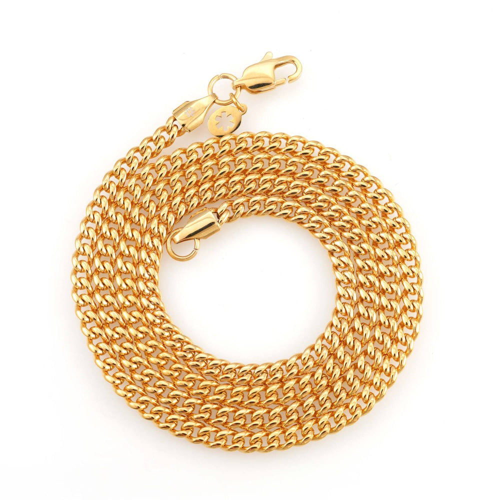 4mm cuban link chain 14k yellow gold icecartel up