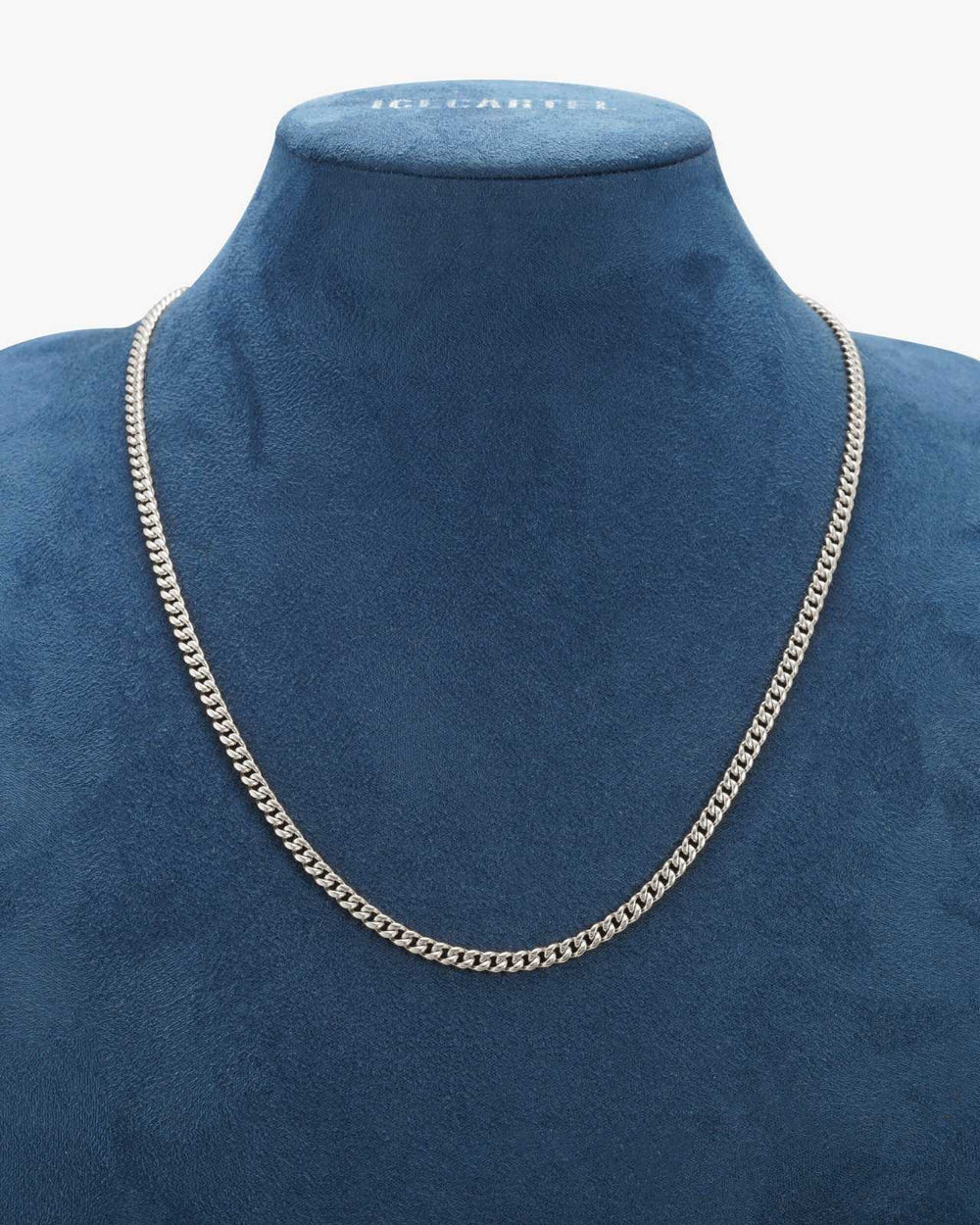 4mm cuban link chain solid silver icecartel display