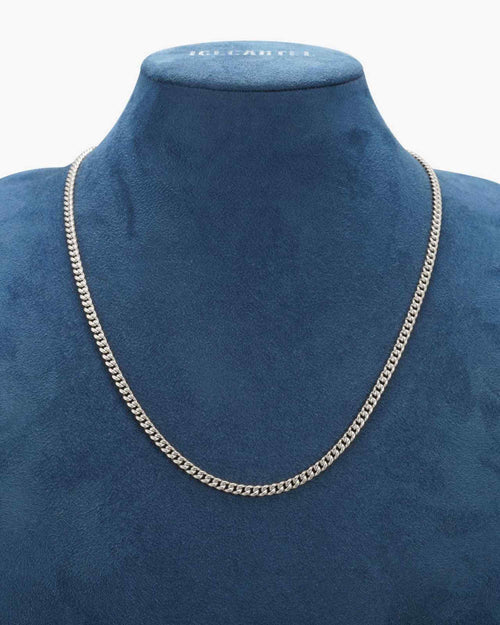 4mm cuban link chain solid silver icecartel display