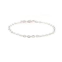 4mm curb link bracelet 14k white gold icecartel main