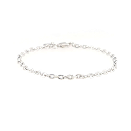 4mm curb link bracelet 14k white gold icecartel main