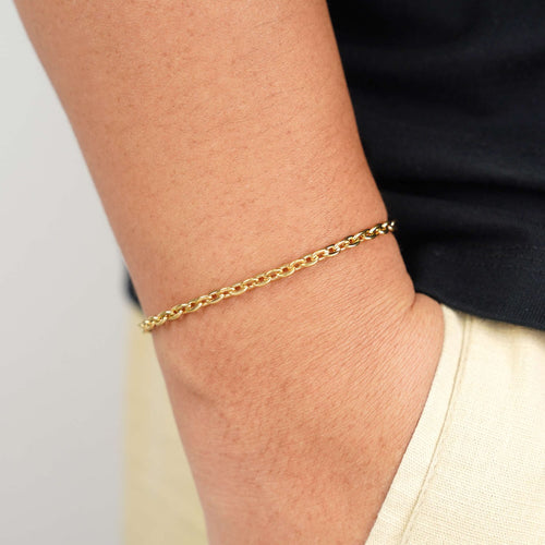 4mm curb link bracelet 14k yellow gold icecartel model