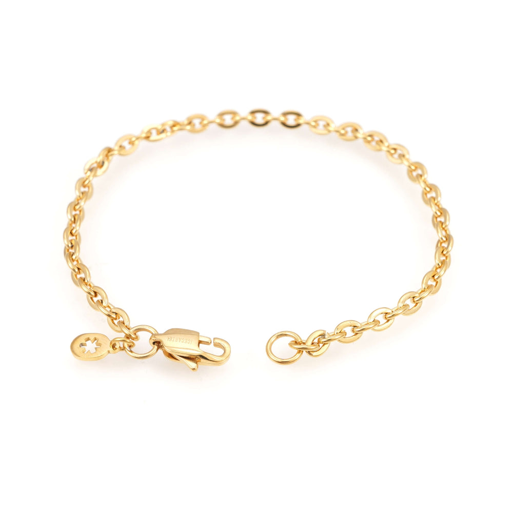 4mm curb link bracelet 14k yellow gold icecartel o