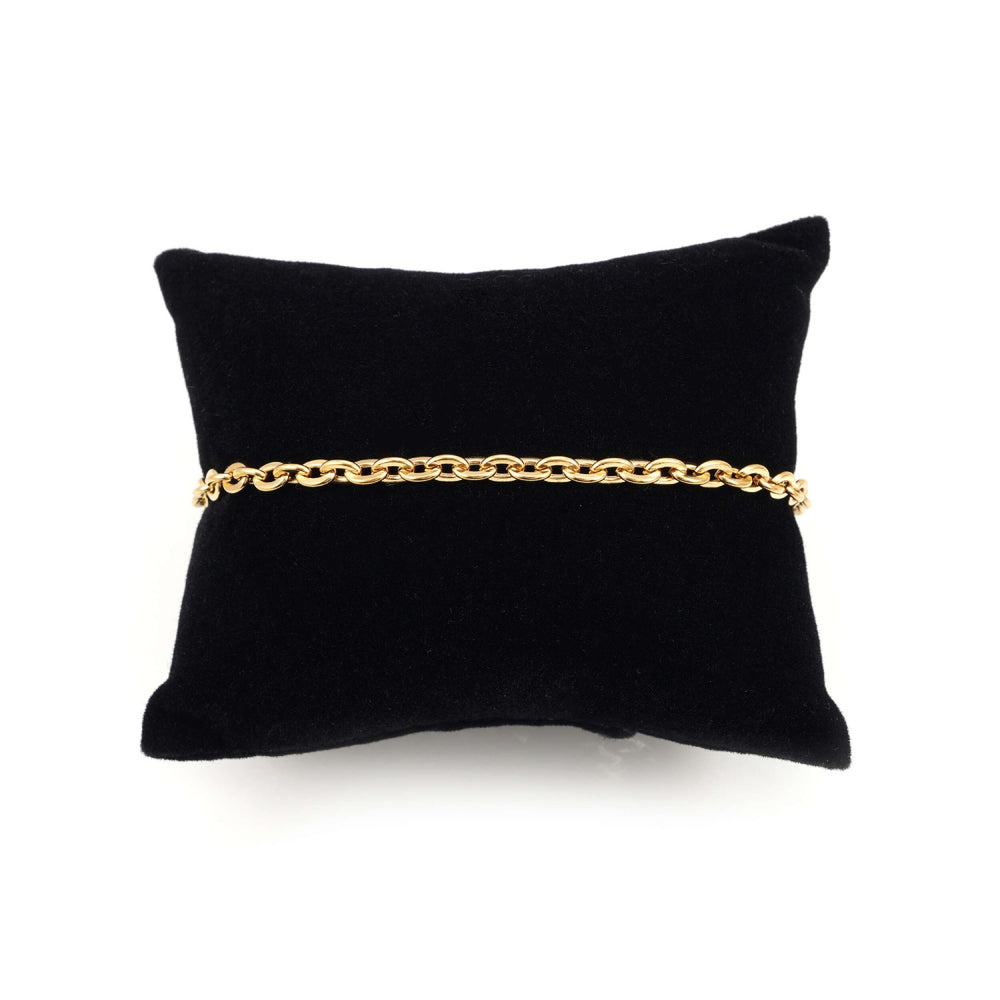 4mm curb link bracelet 14k yellow gold icecartel pillow