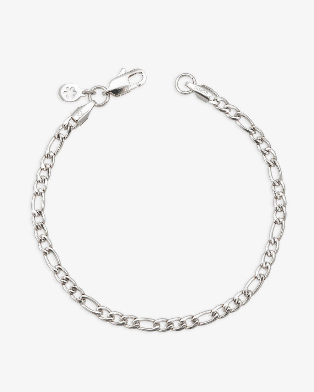 4mm figaro bracelet 14k white gold icecartel main new