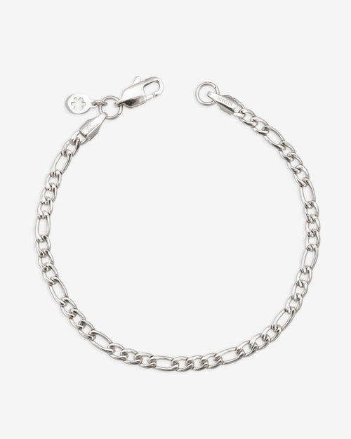 4mm figaro bracelet 14k white gold icecartel main new