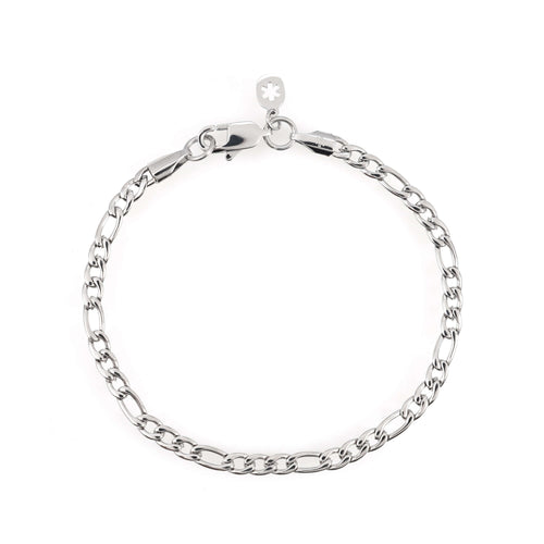 4mm figaro bracelet 14k white gold icecartel main