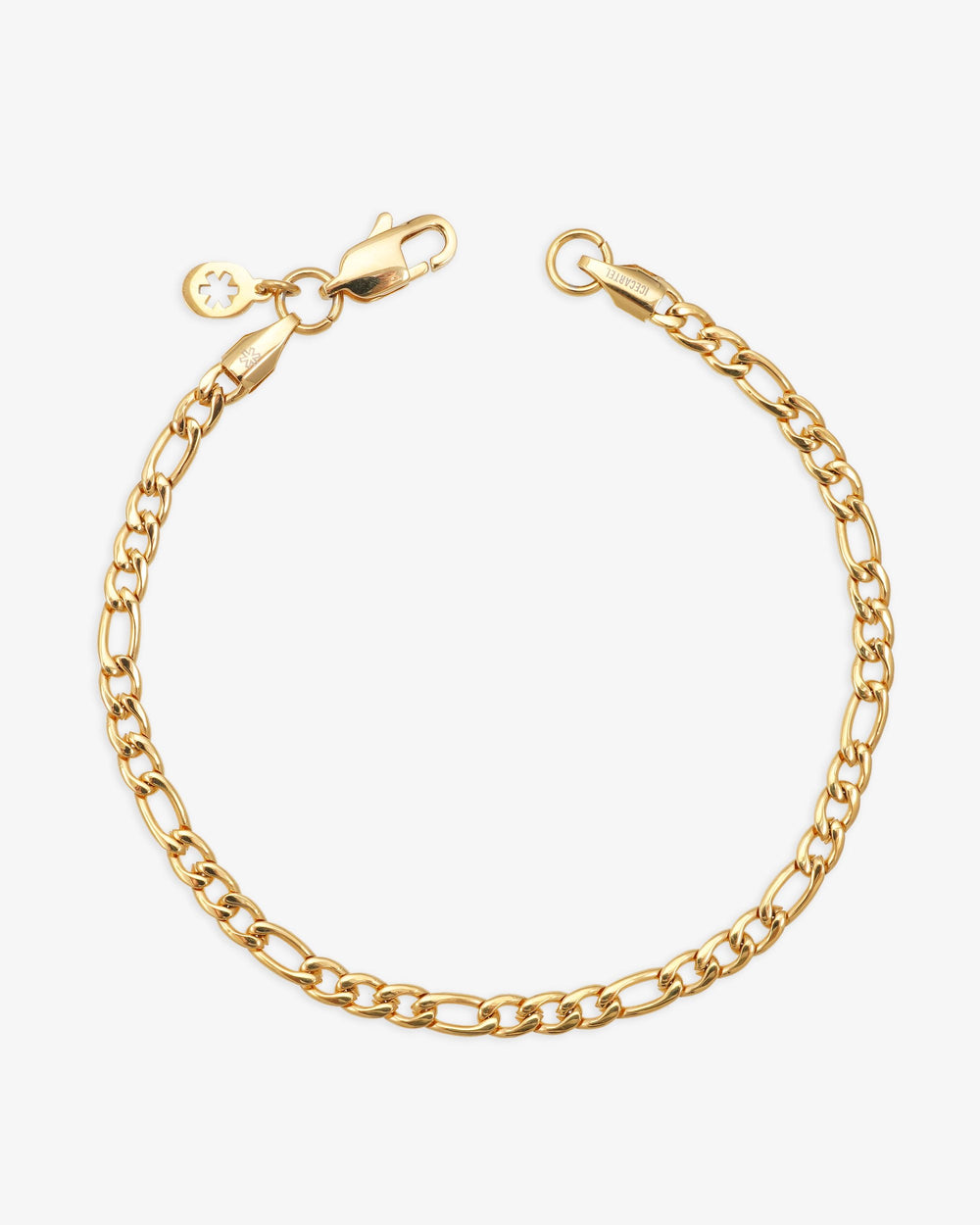 4mm figaro bracelet 14k yellow gold icecartel main new