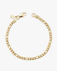 4mm figaro bracelet 14k yellow gold icecartel main new
