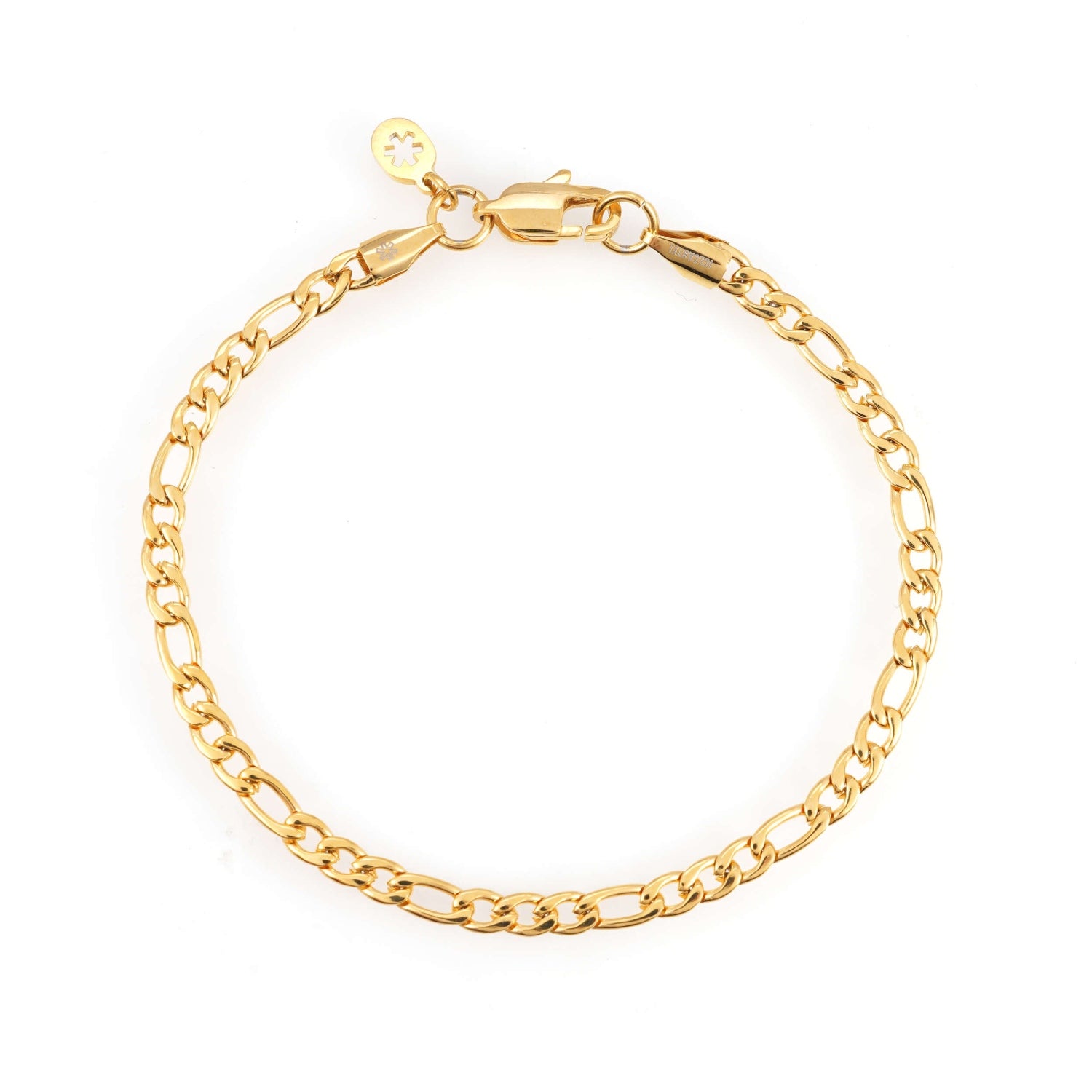 4mm figaro bracelet 14k yellow gold icecartel main