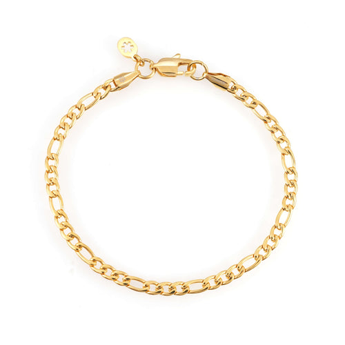 4mm figaro bracelet 14k yellow gold icecartel main