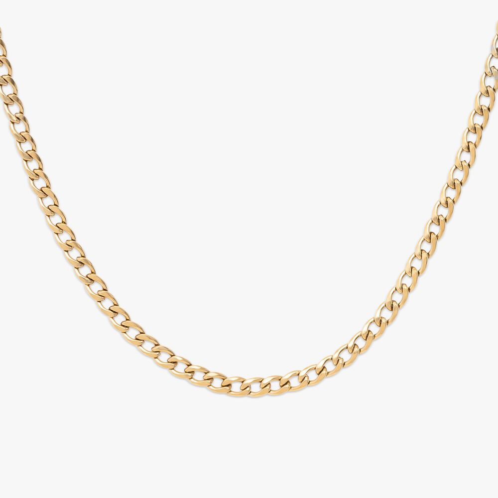 4mm gold curb link chain