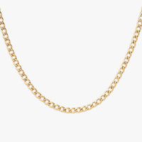 4mm gold curb link chain
