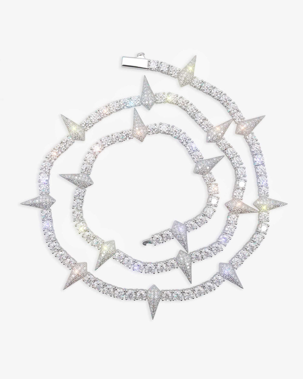 4mm moissanite spiked tennis chain 14k gold f6f6f6 icecartel new front