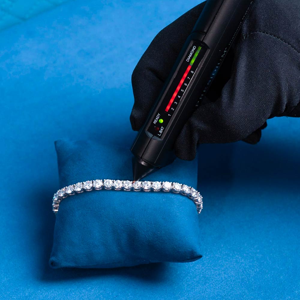 4mm moissanite tennis bracelet diamond tester