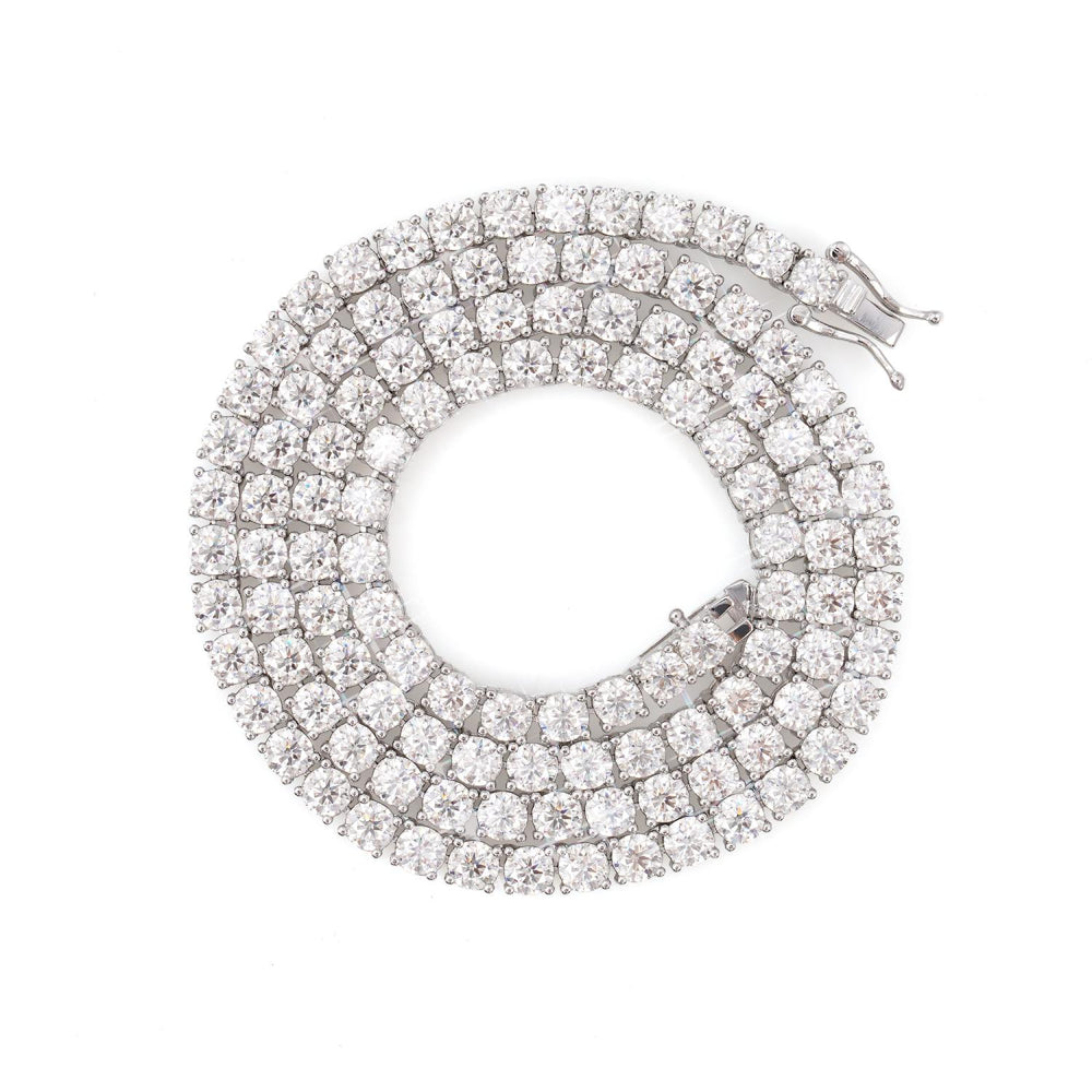 4MM Moissanite Tennis Chain 14K Gold