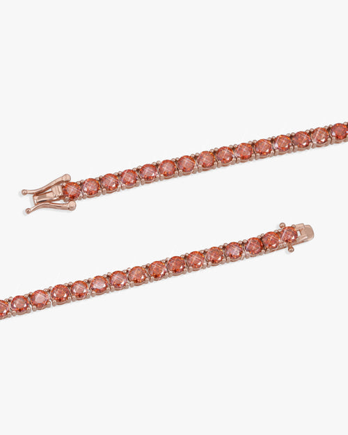 4mm red moissanite tennis chain 14k gold icecartel px lock