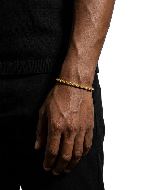 4mm rope bracelet 14k gold icecartel model new