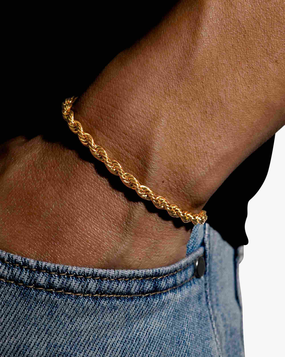 4mm rope bracelet 14k gold icecartel model