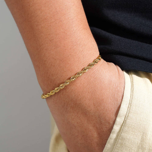 4mm rope bracelet 14k yellow gold icecartel model