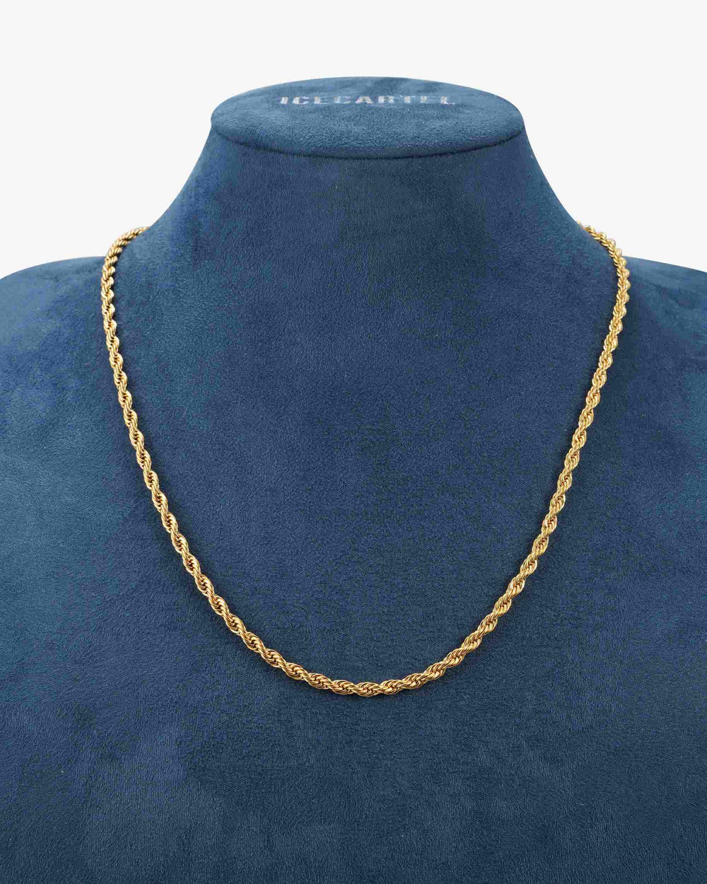 4mm rope chain 14k gold icecartel display