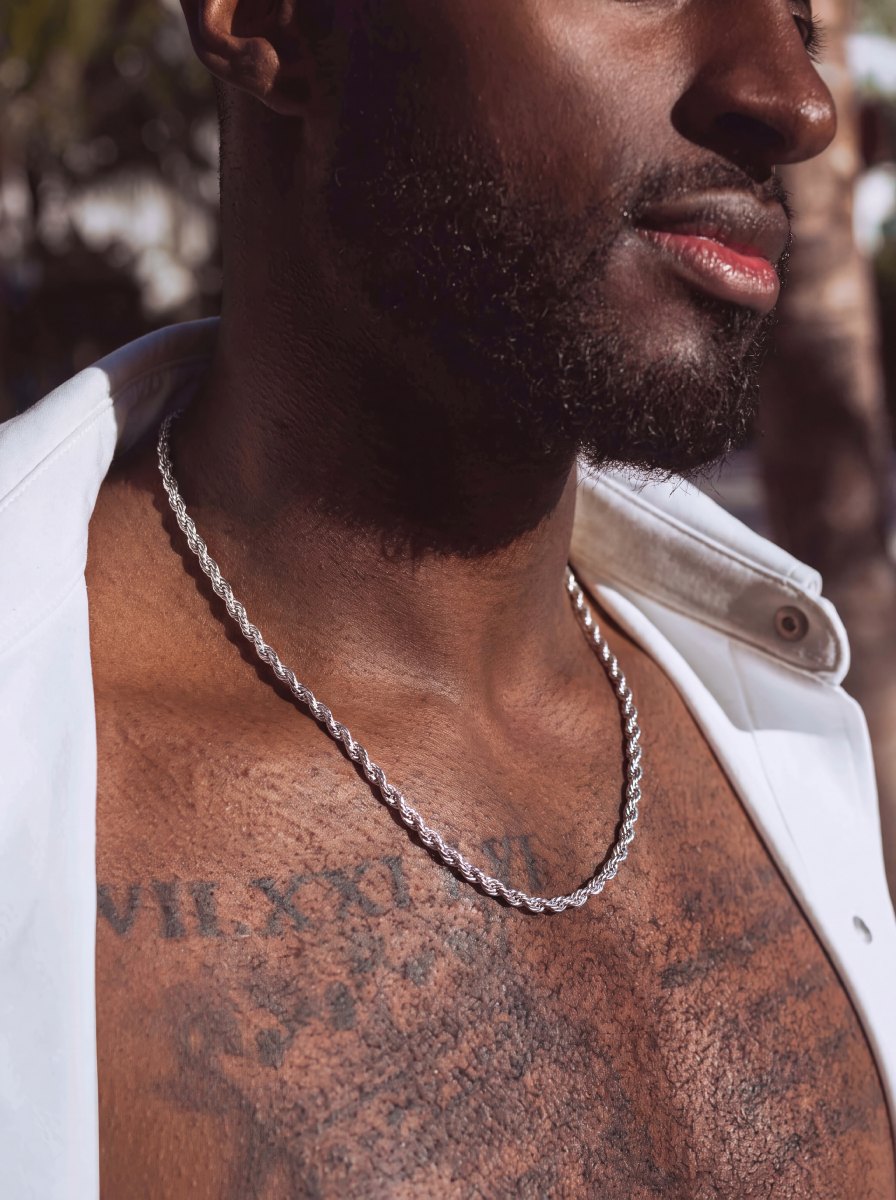 4mm rope chain silver icecartel model lifestyle