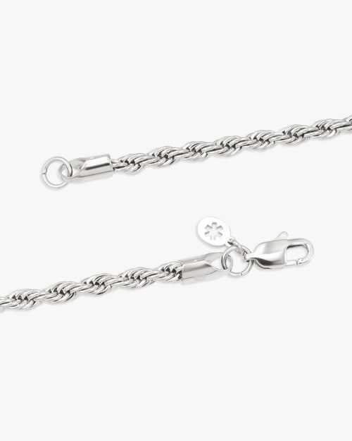 4mm silver rope chain bracelet bundle icecartel px 1 lock