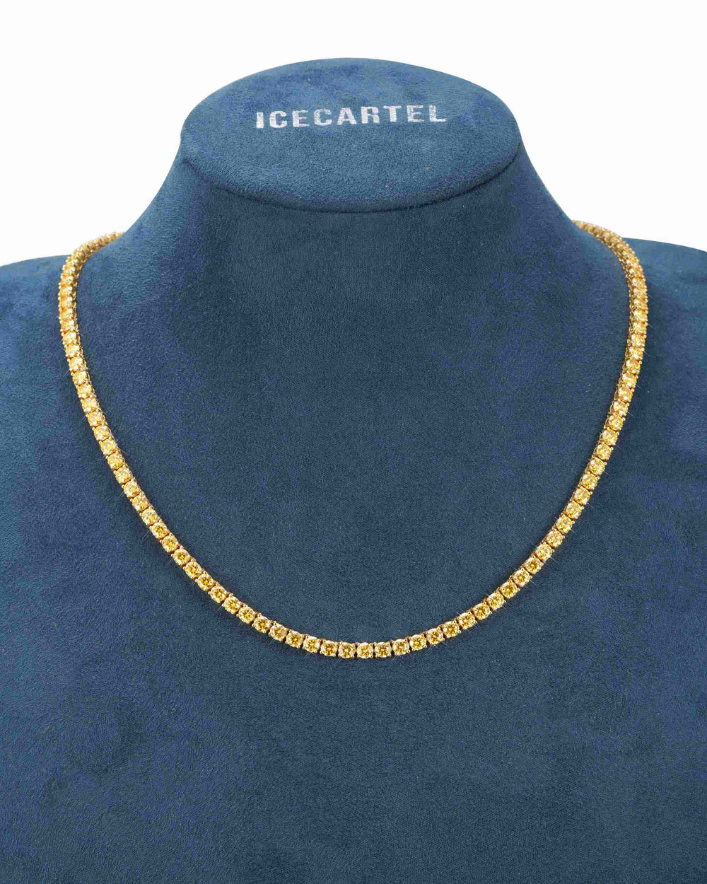 4mm yellow moissanite tennis chain icecartel display