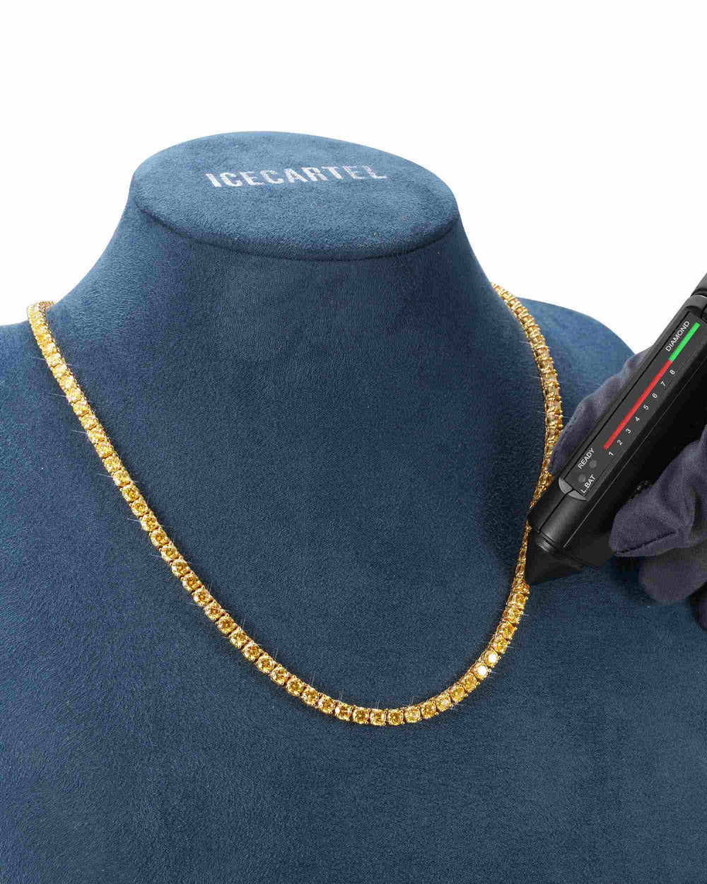 4mm yellow moissanite tennis chain icecartel test